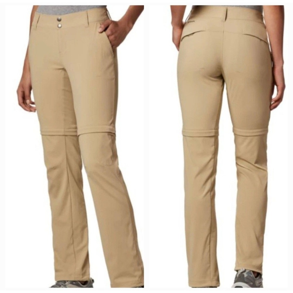 Columbia Womens Tan Omni-Shield Saturday Trail ll Hiking Pants Size 6 Long EUC